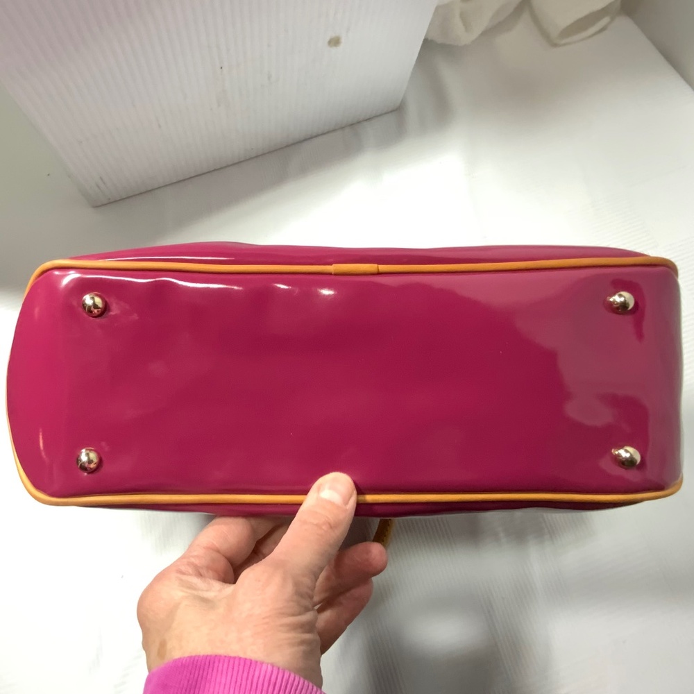 Dooney & Bourke Pink Patent Leather Satchel Bag - Picture 8 of 16